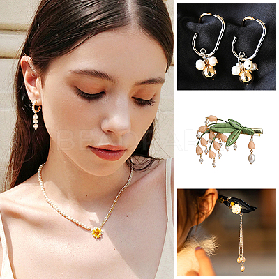 36Pcs 6 Styles Natural Cultured Freshwater Pearl Pendants PALLOY-PH01627-1