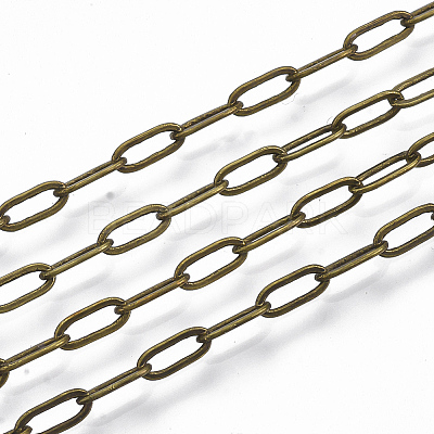 Brass Paperclip Chains X-CHC-S008-001D-AB-1