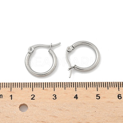 Tarnish Resistant 304 Stainless Steel Hoop Earrings X-EJEW-F105-12P-1