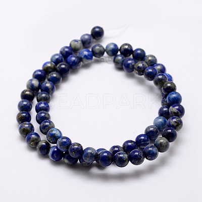 Natural Lapis Lazuli Beads Strands X-G-A163-07-6mm-1