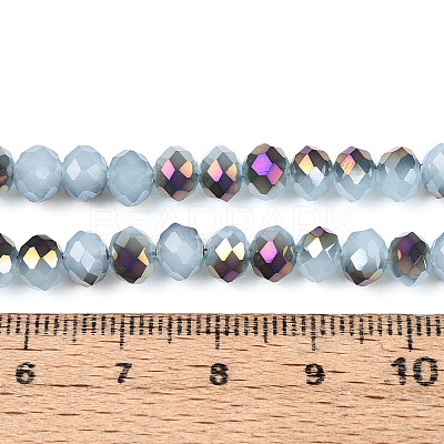 Electroplate Glass Beads Strands EGLA-A034-J6mm-F04-1