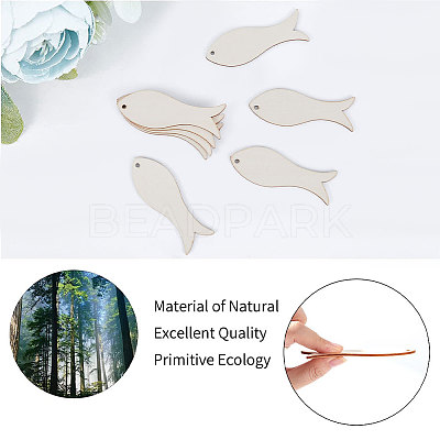 Animal Theme Unfinished Blank Wooden Pendants Set for Painting Arts WOOD-WH0124-26C-1