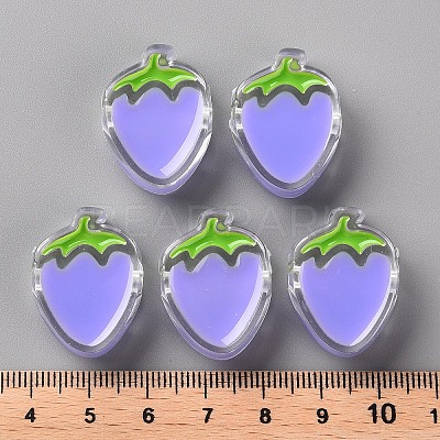 Transparent Enamel Acrylic Beads X1-TACR-S155-003J-1