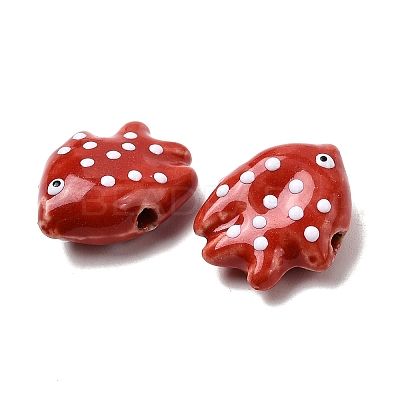 Handmade Porcelain Beads X-PORC-K010-06F-1