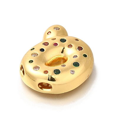 Brass Cubic Zirconia Pendants KK-M295-13G-Q-1