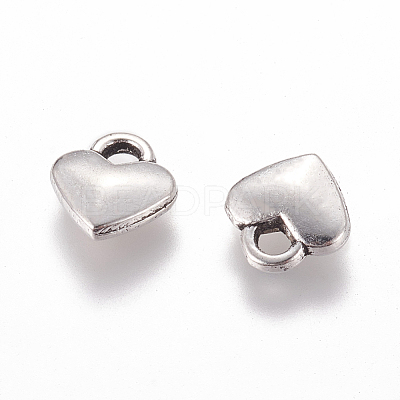 Tibetan Style Alloy Heart Charms TIBEP-LFH260Y-LF-1