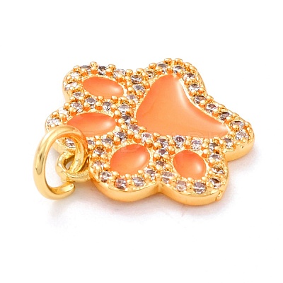 Real 18K Gold Plated Brass Micro Pave Cubic Zirconia Charms ZIRC-L100-085G-1