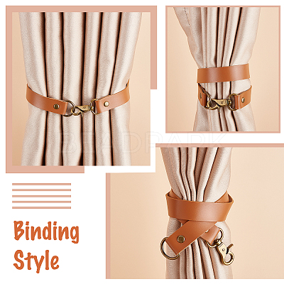 Leather Curtain Tiebacks AJEW-GF0005-05D-1