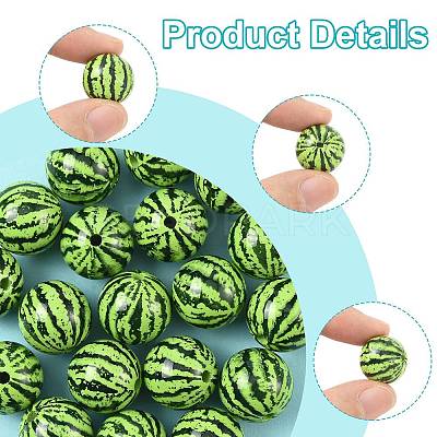 20Pcs Opaque Acrylic Beads MACR-FS0002-28B-1