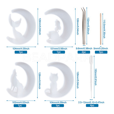 DIY Silicone Moon Molds Kits DIY-TA0008-30-1