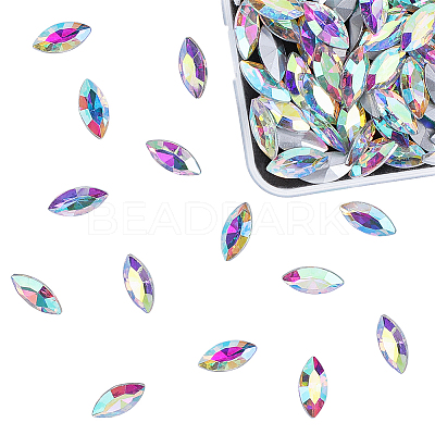 Pointed Back Glass Rhinestone Cabochons RGLA-OC0001-08C-1