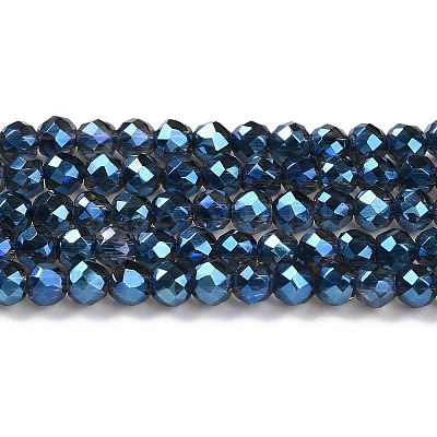Electroplate Transparent Glass Beads Strands LS-GLAA-H021-01B-FR05-1