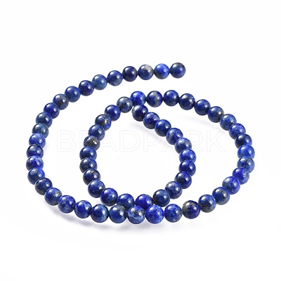 Natural Lapis Lazuli Bead Strands X-G-G953-01-6mm-1