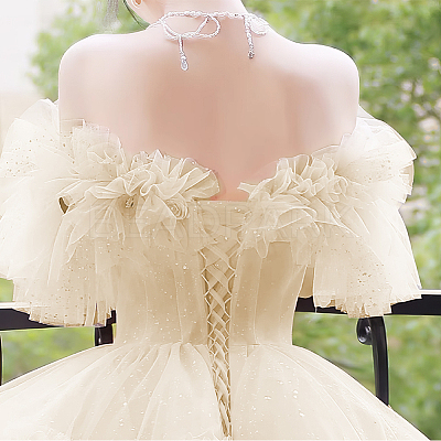 Mesh Bridal Dress Zipper Replacement DIY-WH0496-06B-1