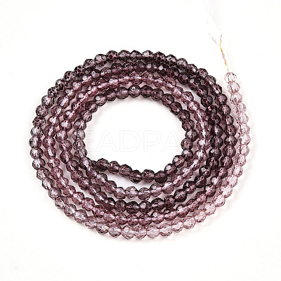 Transparent Gradient Color Glass Beads Strands GLAA-H021-01A-22-1