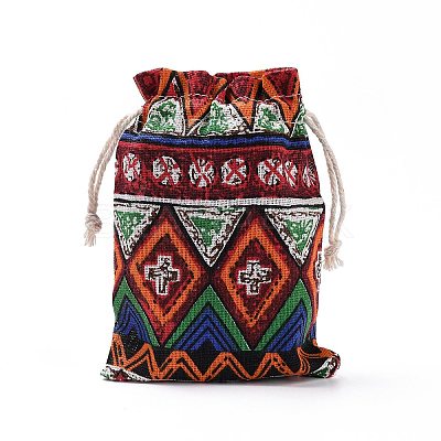 Polycotton(Polyester Cotton) Packing Pouches Drawstring Bags ABAG-T006-A22-1