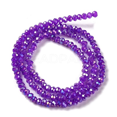 Baking Electroplate Glass Beads Strands X-DGLA-A039-J4mm-B05-1