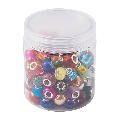 Handmade Lampwork European Large Hole Beads and Glass European Beads LPDL-TA0001-01S-1