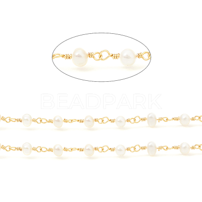 3.28 Feet Brass Handmade Beaded Chain X-CHC-I031-05A-1