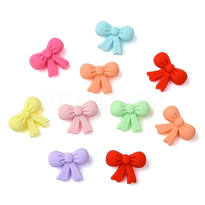 32Pcs 8 Colors Bowknot Silicone Focal Beads SIL-CJ0003-24-1