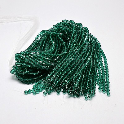 Imitate Austrian Crystal Bicone Glass Beads Strands X-GLAA-F029-6x6mm-10-1