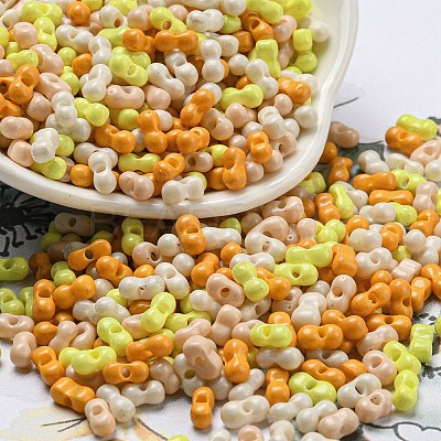 Opaque Baking Paint Glass Seed Beads SEED-K009-01A-28-1