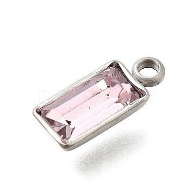 304 Stainless Steel Rhinestone Pendants STAS-Z125-11P-1