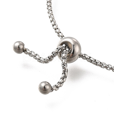 Non-Tarnish 304 Stainless Steel Box Chain Slider Bracelets BJEW-M233-02P-1