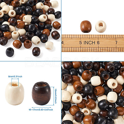 Natural Wood Beads WOOD-CD001-03-LF-1