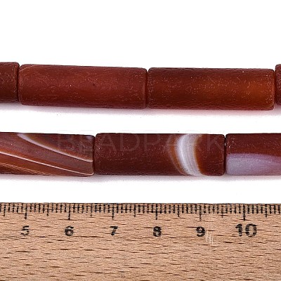 Natural Banded Agate Beads Strands G-Q606-23G-1