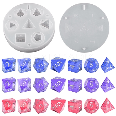 DIY Polyhedral Game Dice Silicone Molds PW-WG25879-01-1