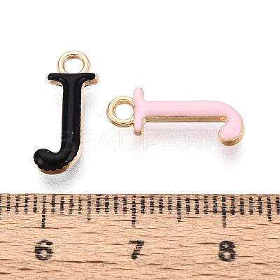 Rack Plating Alloy Enamel Pendants ENAM-T024-53J-G-1