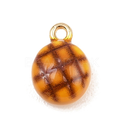 Pineapple Bun Alloy Enamel Charms ENAM-P264-01A-G-1