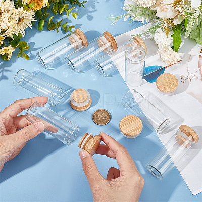 Transparent Glass Bottle CON-WH0092-34C-1