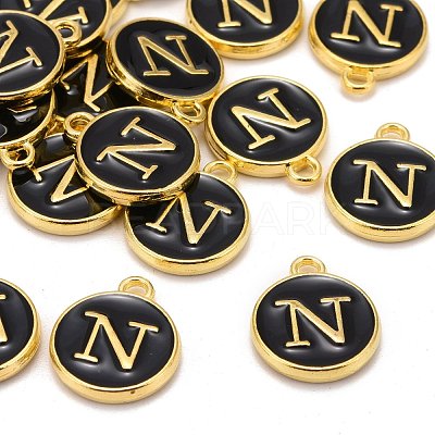 Golden Plated Alloy Charms X-ENAM-S118-02N-1