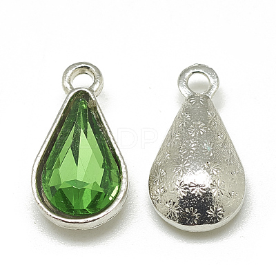 Alloy Glass Pendants PALLOY-T029-8x13mm-20-1