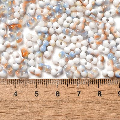 Two Tone Baking Paint Glass Seed Beads SEED-F005-01A-07-1