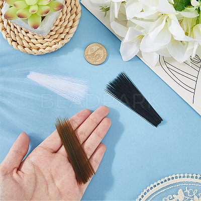 900Pcs 3 Colors Plastic Simulated Animal Whiskers for Crafts Needle Felting DIY-CY0002-73-1