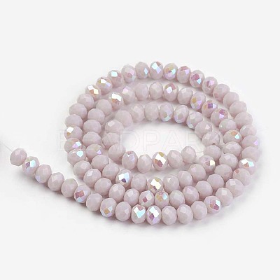 Electroplate Opaque Solid Color Glass Beads Strands LS-EGLA-A034-P8mm-L08-1