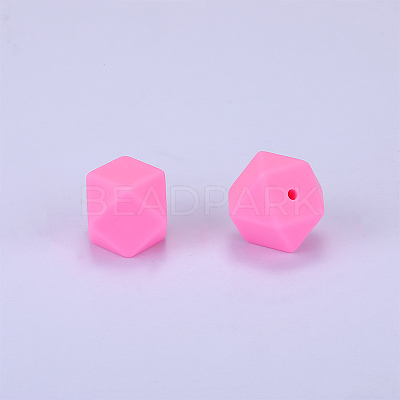 Hexagonal Silicone Focal Beads SI-JX0020A-89-1