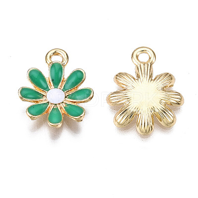Light Gold Plated Alloy Pendants ENAM-T009-39E-1