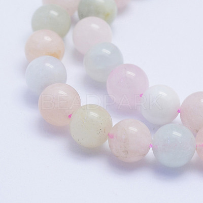 Natural Morganite Beads Strands G-L478-32-8mm-1