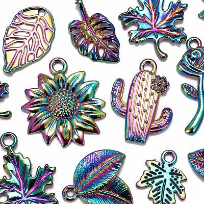 32Pcs 8 Style Alloy Pendants FIND-LS0001-19MC-1