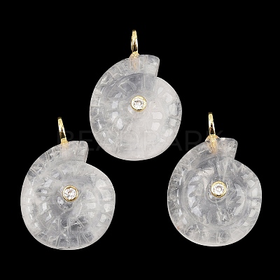 Natural Quartz Crystal Pendants X-G-H353-02G-01-1