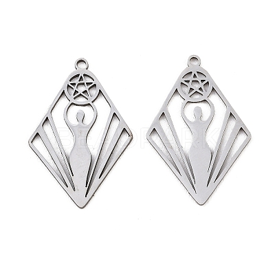 201 Stainless Steel Pendants STAS-I364-05P-1