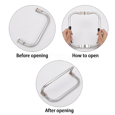 Aluminum Tube Purse Frames DIY-WH0304-711A-1