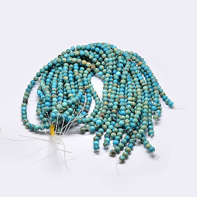 Natural Imperial Jasper Beads Strands X-G-I122-6mm-10-1