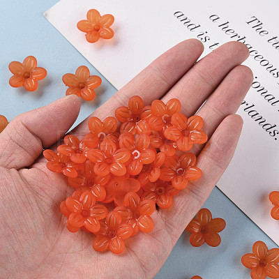 Frosted Acrylic Bead Caps MACR-S371-08A-726-1
