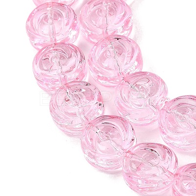Baking Paint Transparent Glass Beads Strands GL-CBA2ED2-04F-1