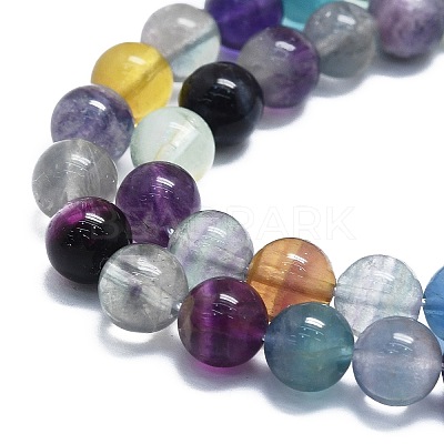 Natural Fluorite Beads Strands G-K245-A10-04-1